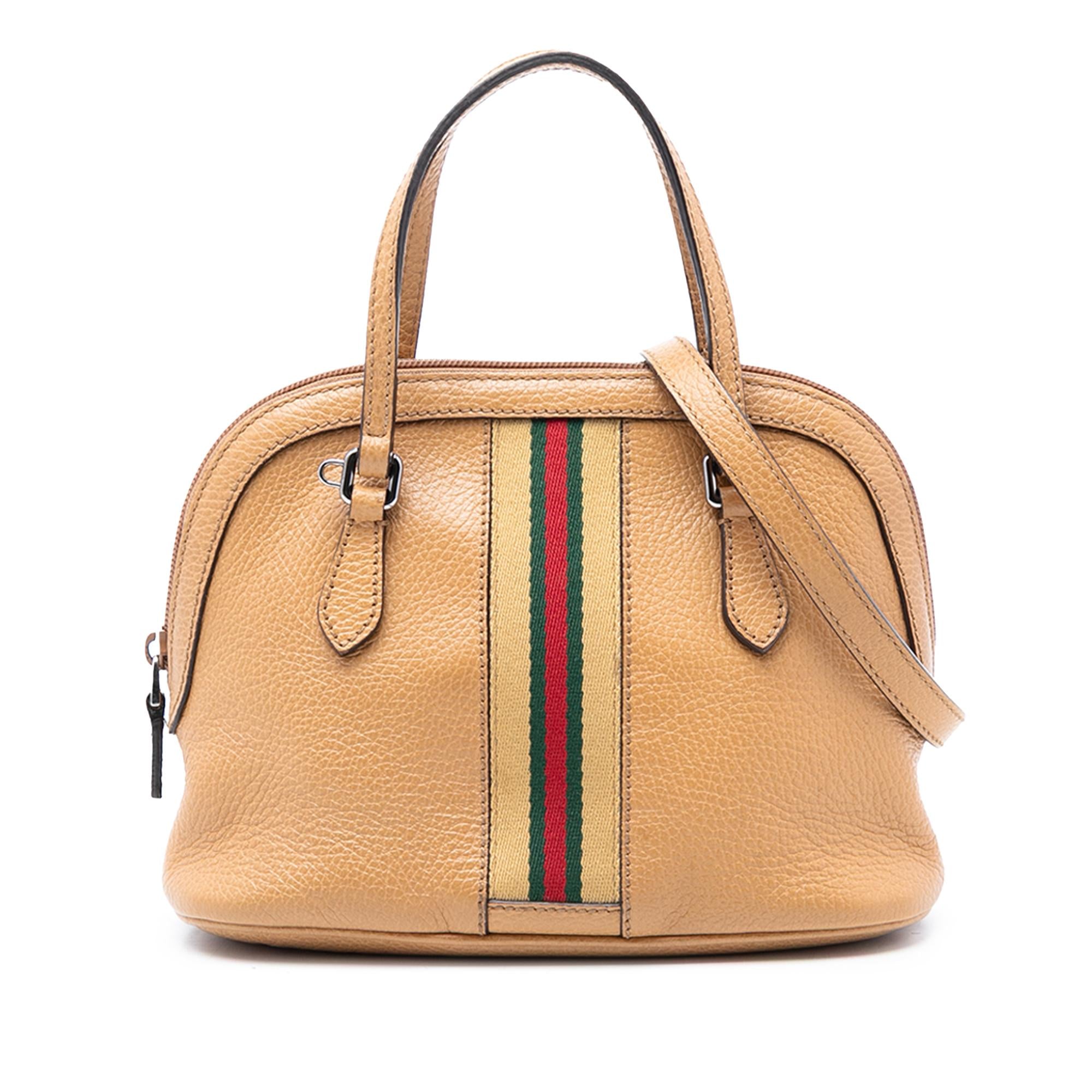 Gucci Mini Leather Web Dome Satchel