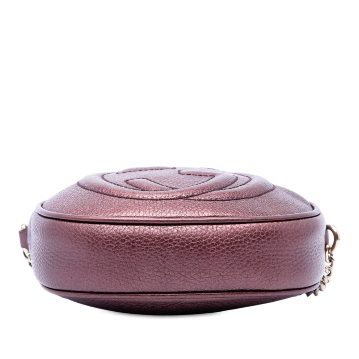 Gucci Mini Metallic Pebbled Calfskin Soho Chain Crossbody