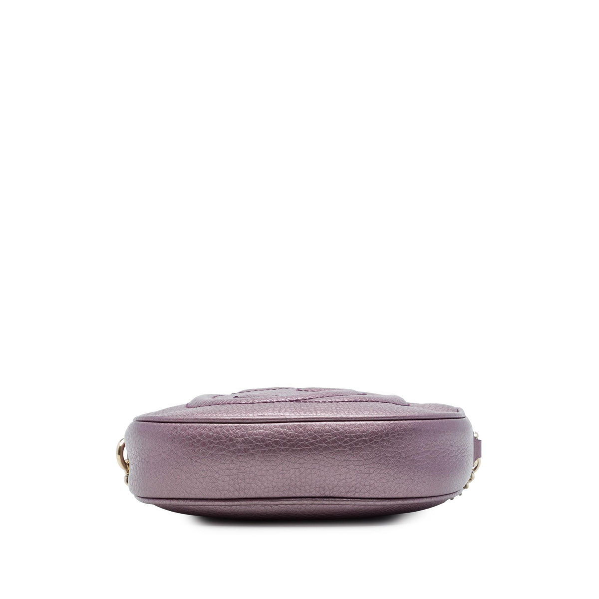 Gucci Mini Metallic Pebbled Calfskin Soho Chain Crossbody
