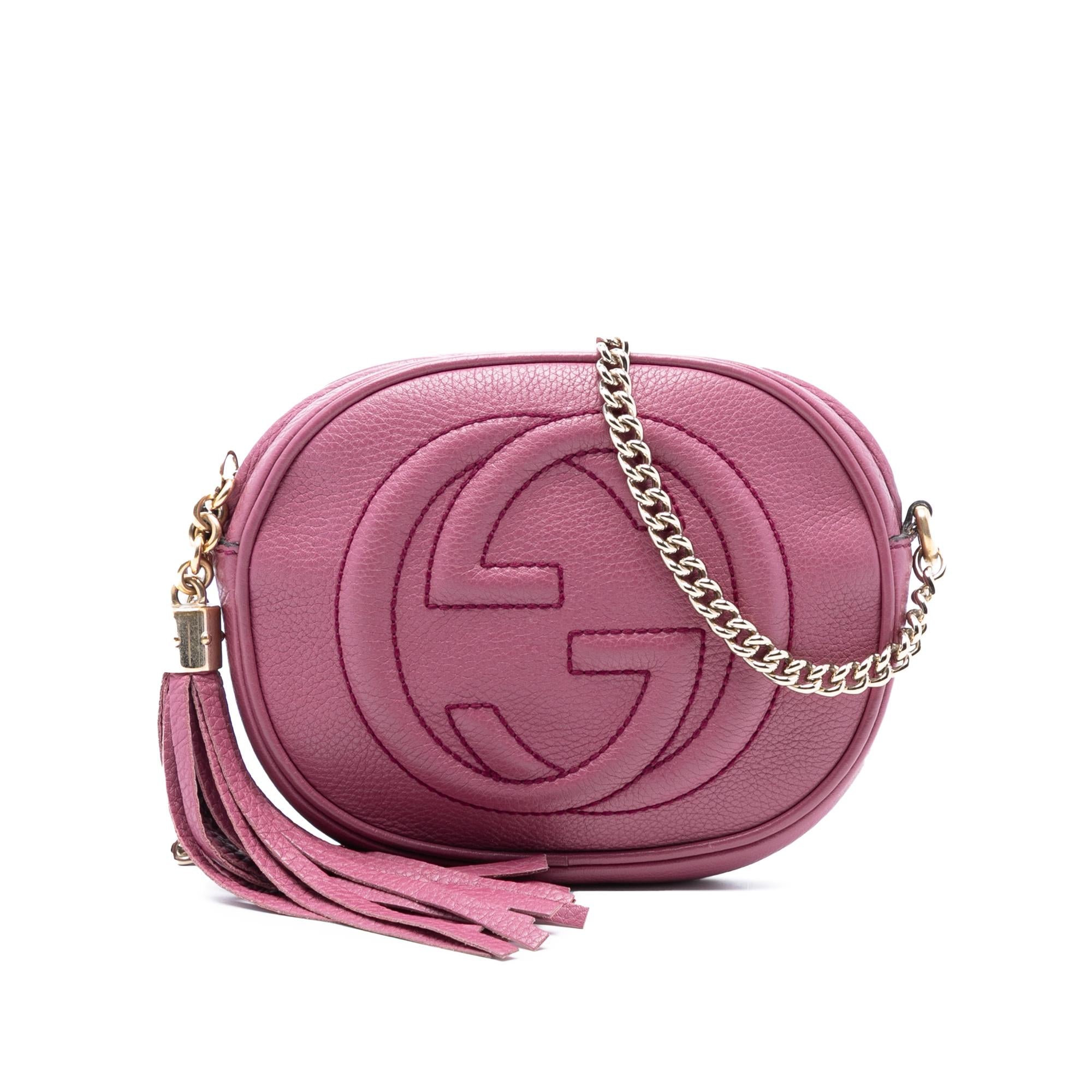 Gucci Mini Pebbled Calfskin Soho Chain Crossbody