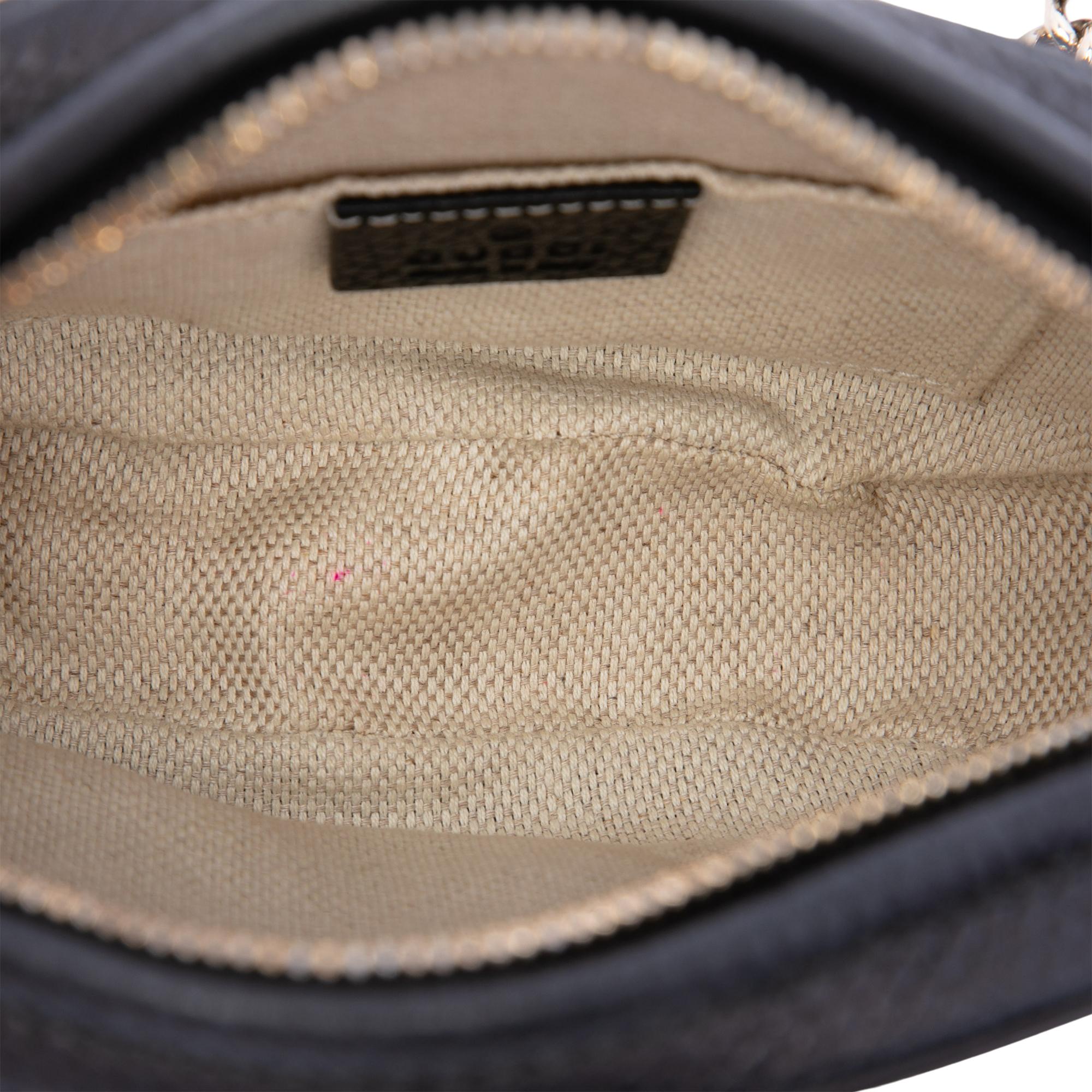 Gucci Mini Pebbled Calfskin Soho Chain Crossbody