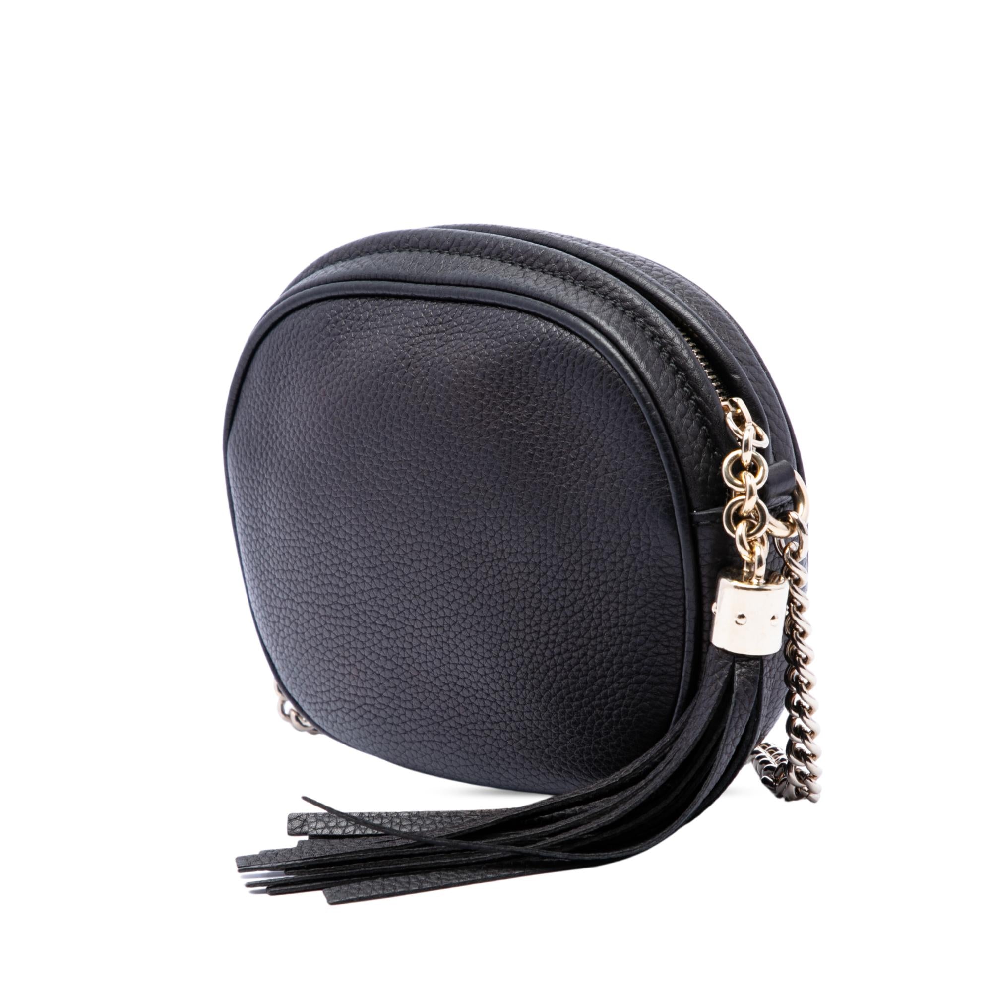 Gucci Mini Pebbled Calfskin Soho Chain Crossbody