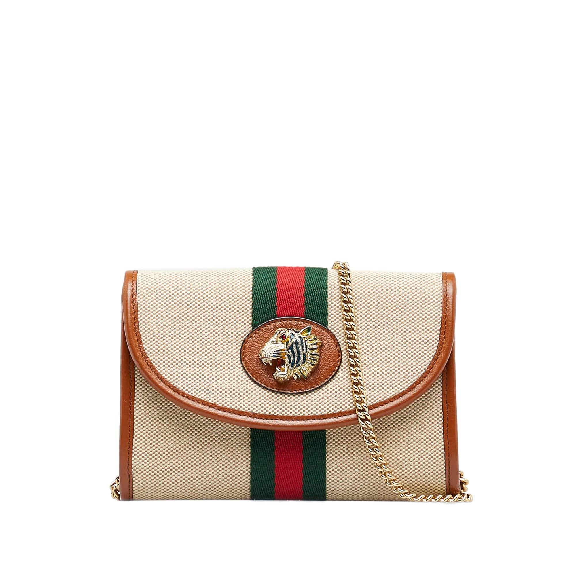 Gucci Mini Rajah Web Chain Crossbody Bag (SHG-01btm5)