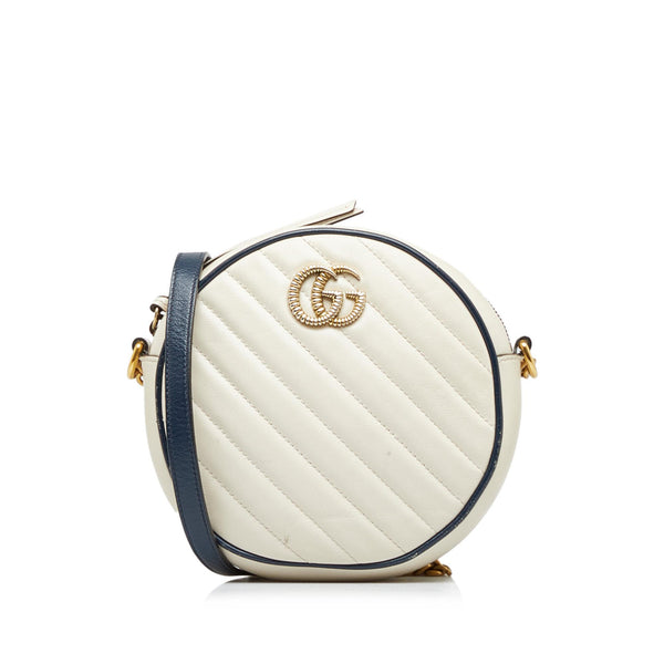 Gucci Mini Torchon GG Marmont Round Crossbody Bag (SHG-QPna6L)