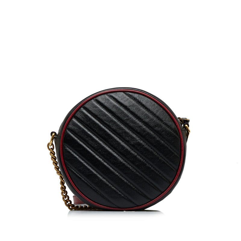 Gucci Mini Torchon GG Marmont Round Crossbody Bag (SHG-ZnjZFD)