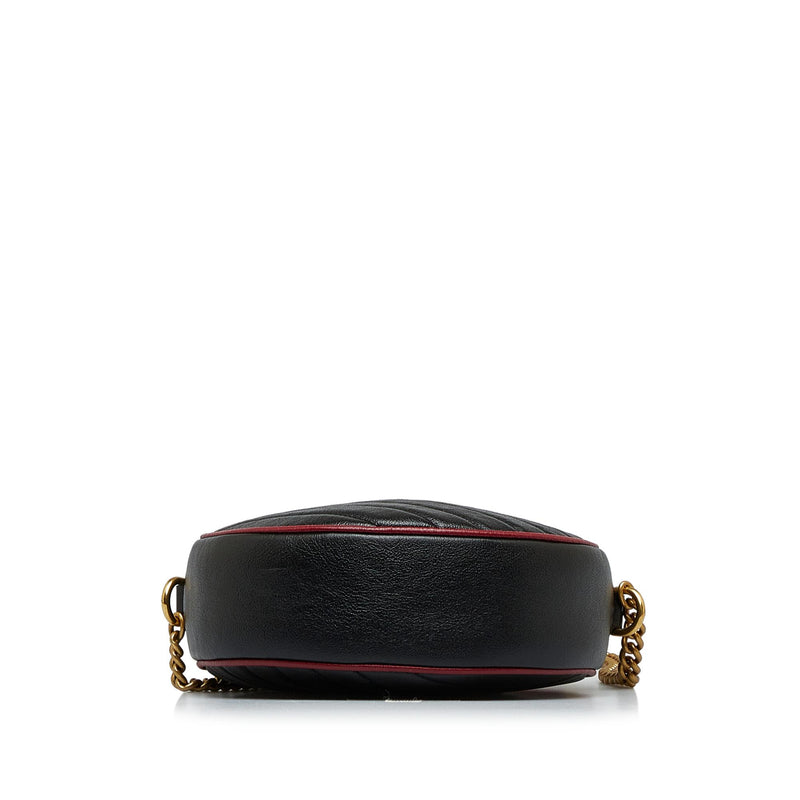 Gucci Mini Torchon GG Marmont Round Crossbody Bag (SHG-ZnjZFD)
