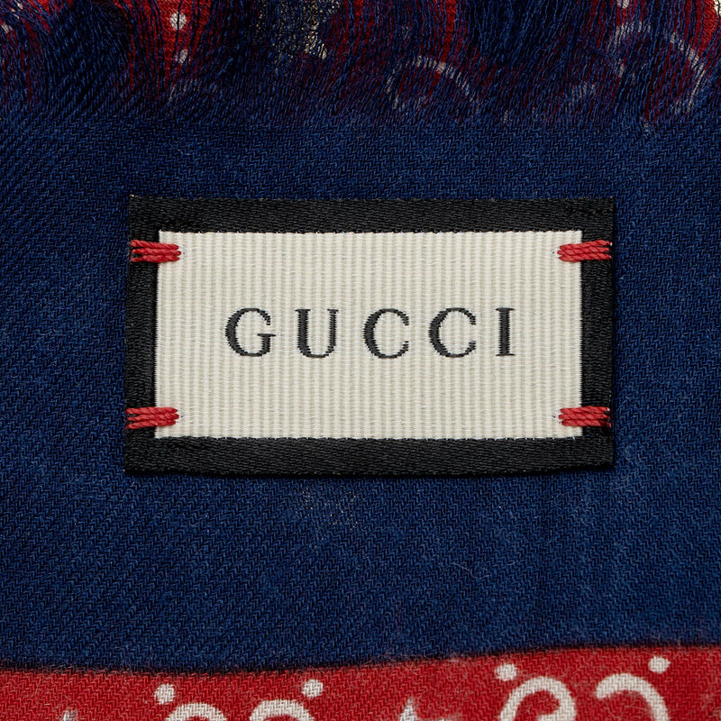 Gucci Modal Silk GG Heart Stars Dimmher 140cm Shawl (SHF-tsO7fe)