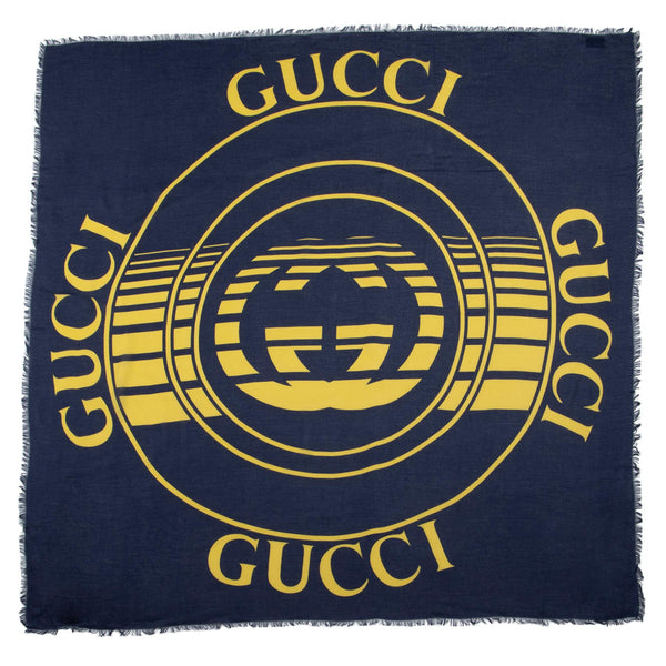 Gucci Modal Silk Logo Interlocking G Target 140cm Shawl (SHF-oSLnq3)