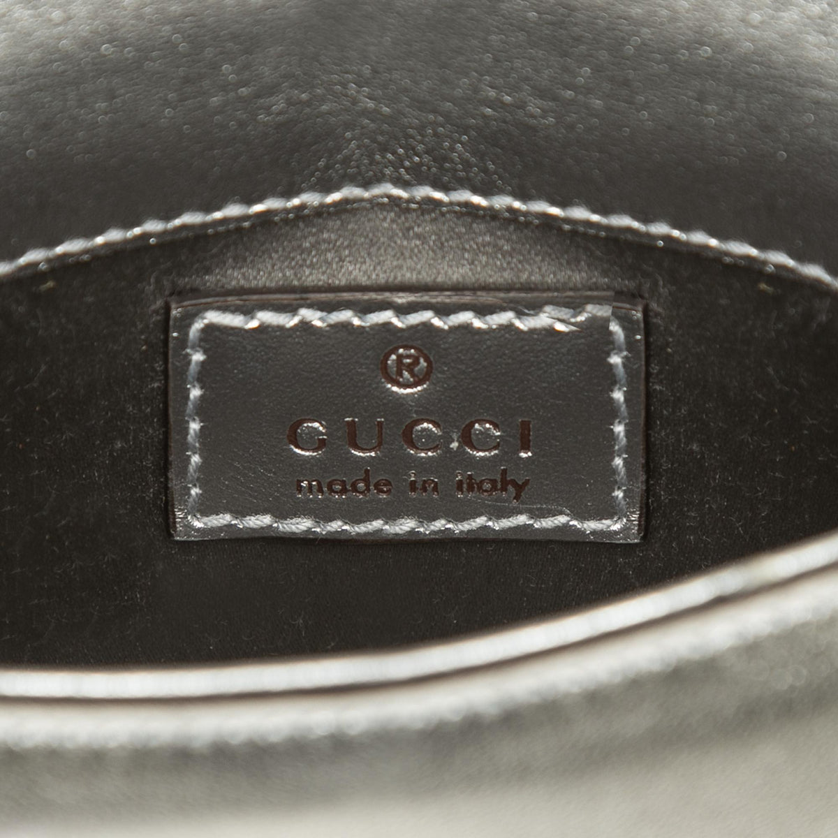 Gucci Nano Metallic Calfskin 1947 Bamboo Top Handle Bag