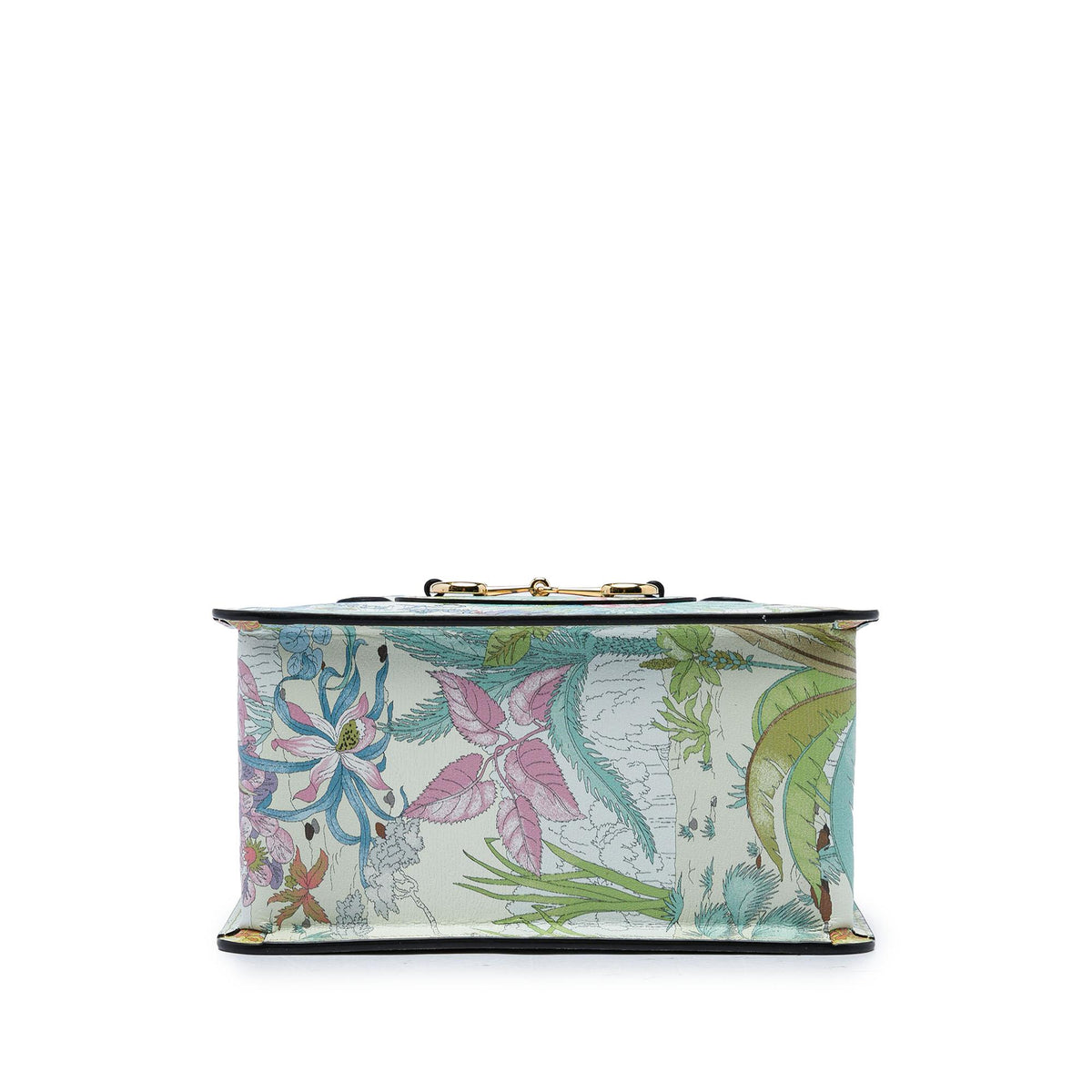 Gucci New Shangai Mini Calfskin Tiger Horsebit 1955 Foldover Top Handle Bag