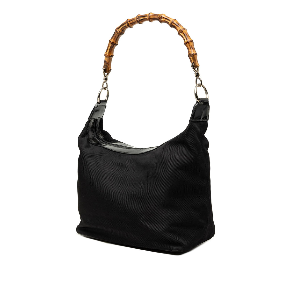 Gucci Nylon Bamboo Shoulder Bag