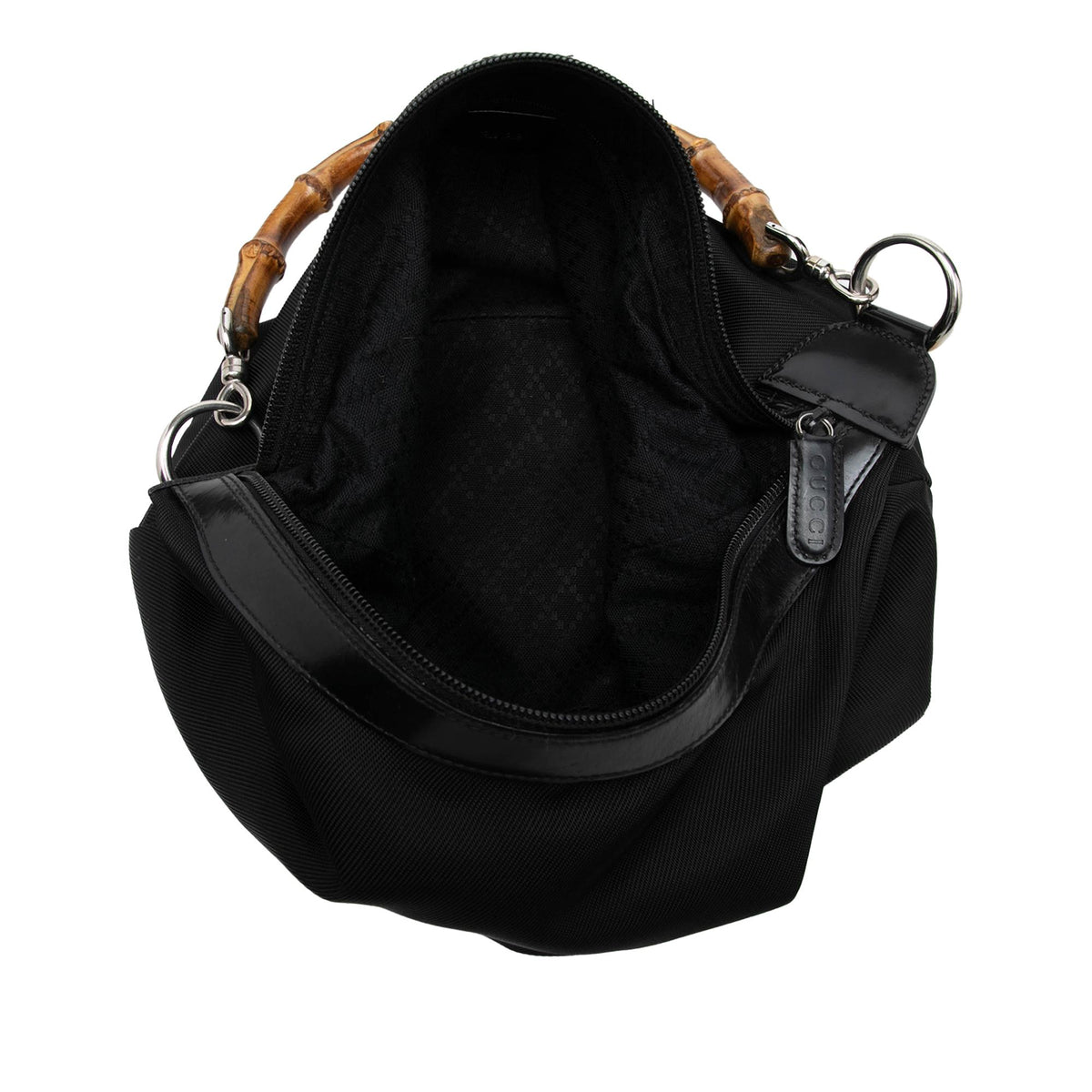 Gucci Nylon Bamboo Shoulder Bag