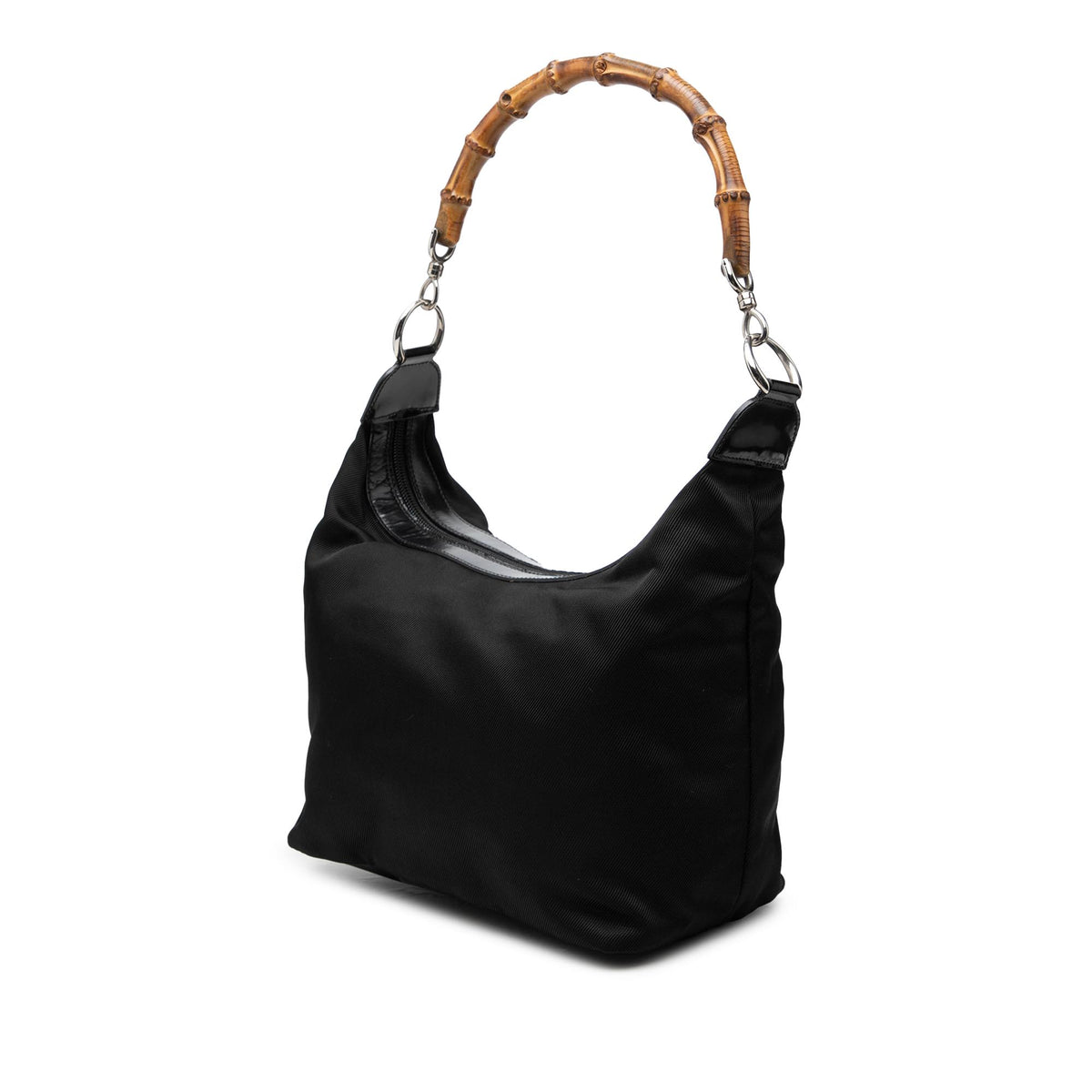 Gucci Nylon Bamboo Shoulder Bag