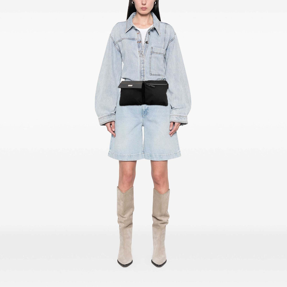 Gucci Nylon Double Pocket Belt Bag