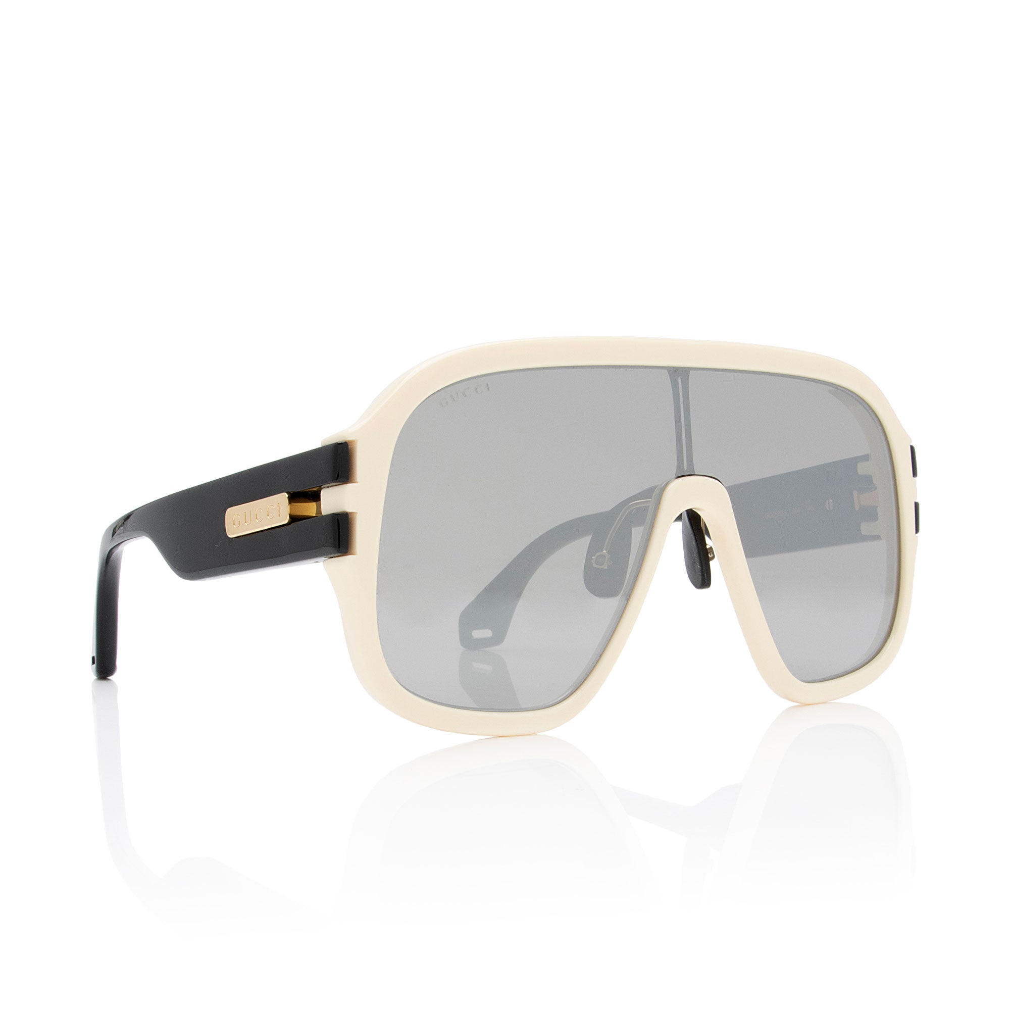 Gucci Oversized Shield Sunglasses (SHF-Y3TGfI)
