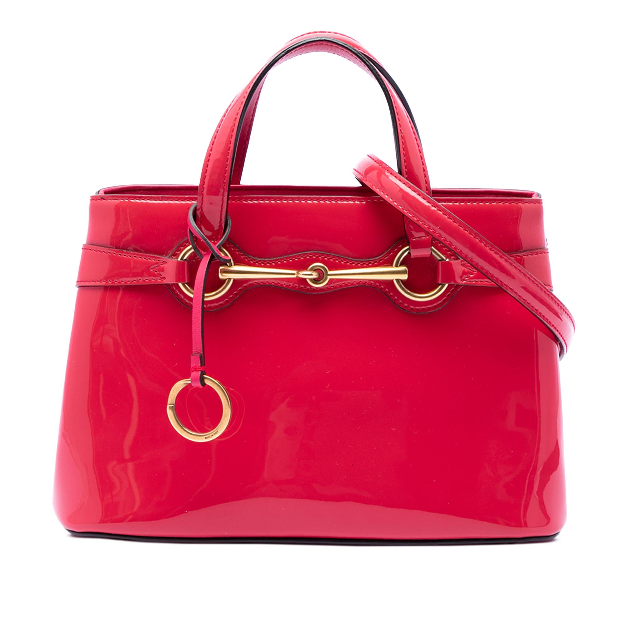 Gucci Patent Bright Bit Satchel
