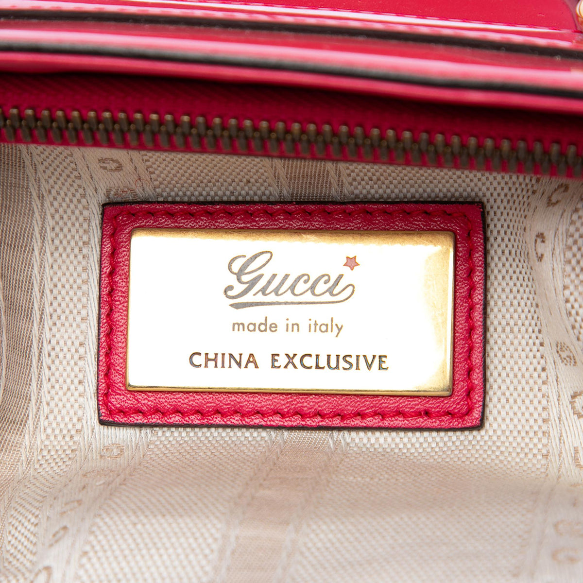 Gucci Patent Bright Bit Satchel