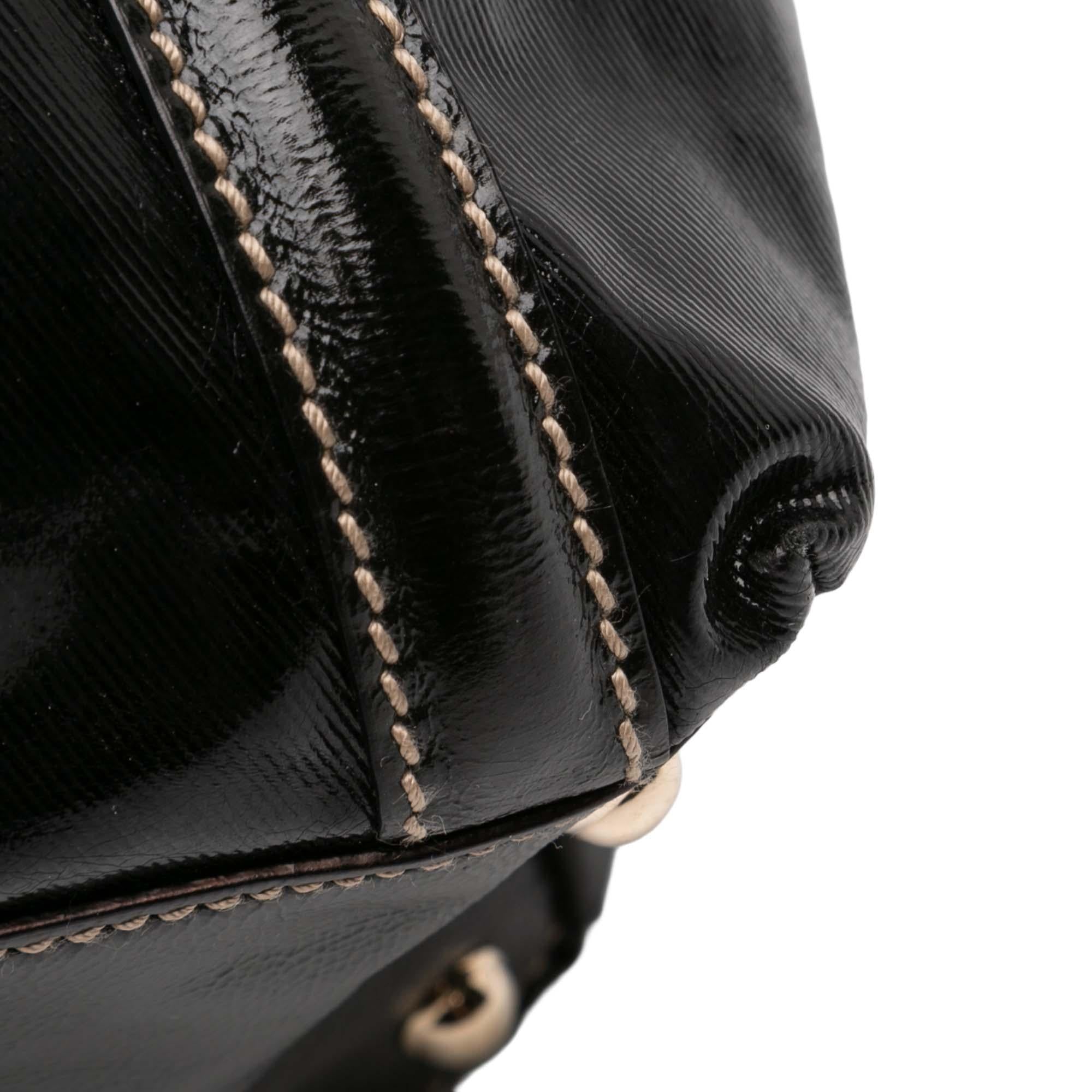 Gucci Patent Dialux Britt Web Tote