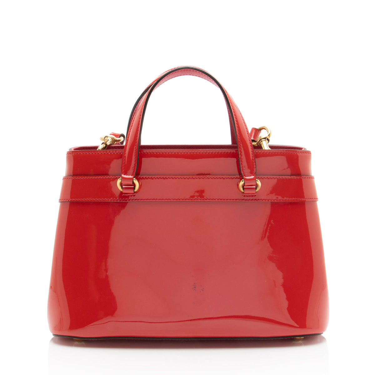 Gucci Patent Leather Bright Bit Small Tote