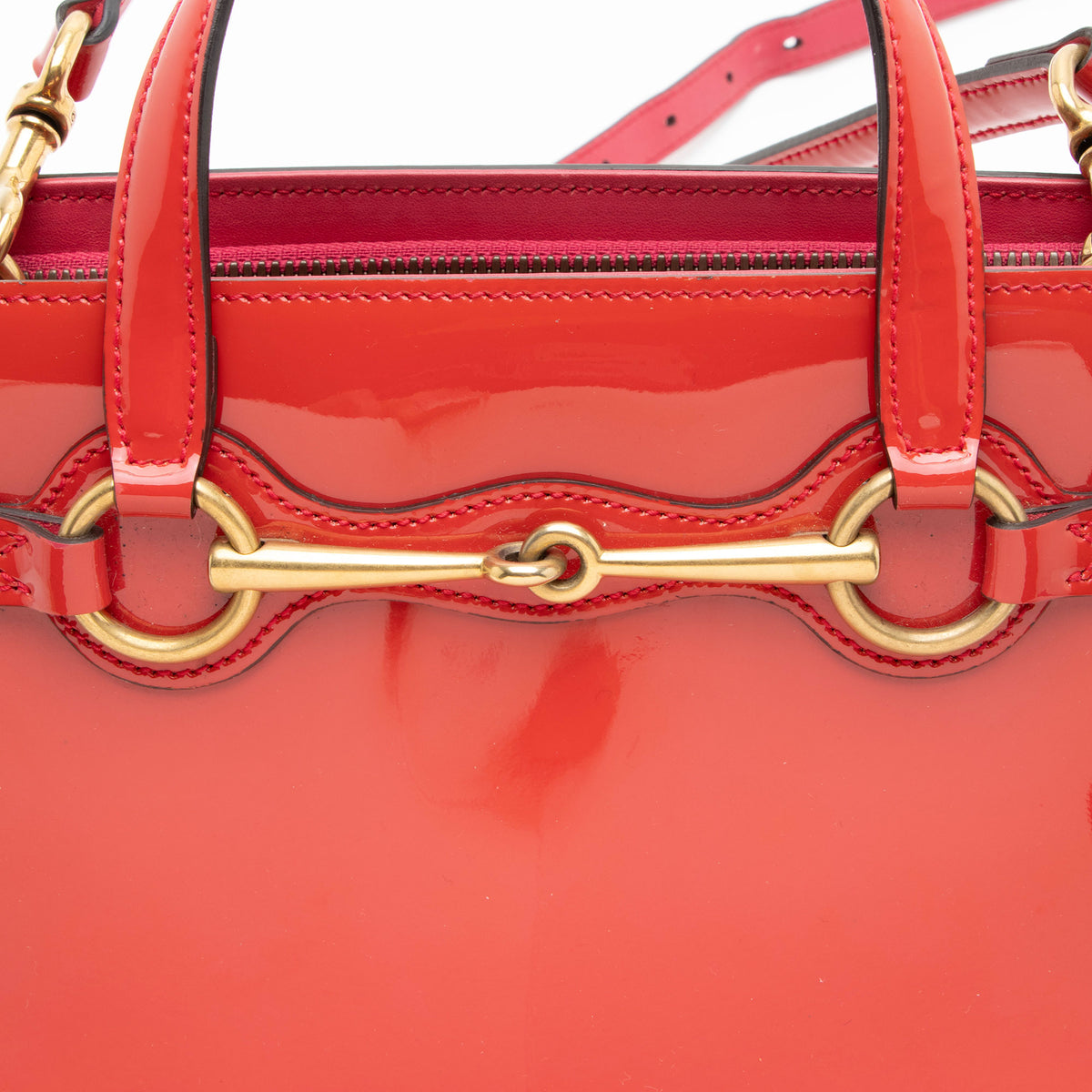 Gucci Patent Leather Bright Bit Small Tote