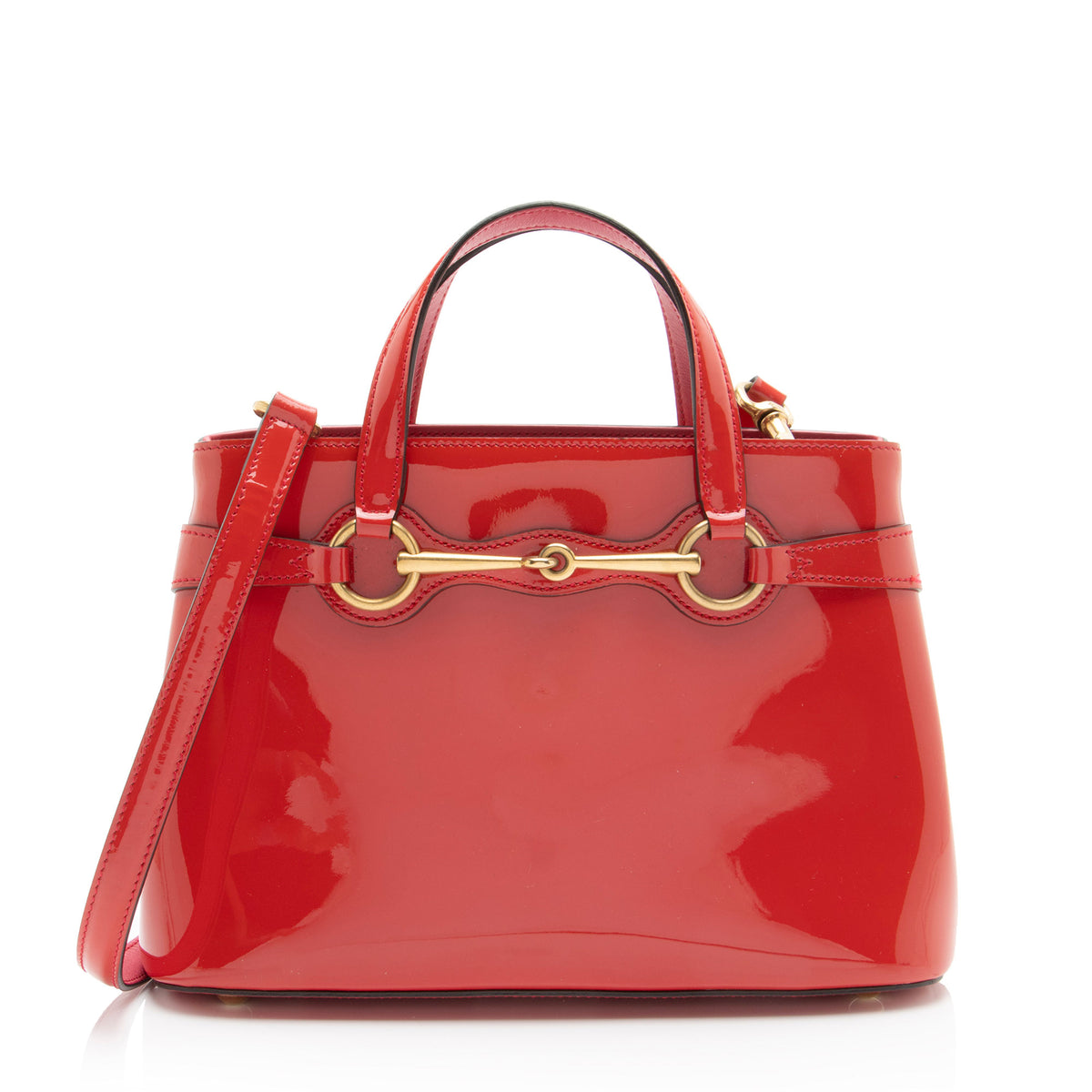 Gucci Patent Leather Bright Bit Small Tote
