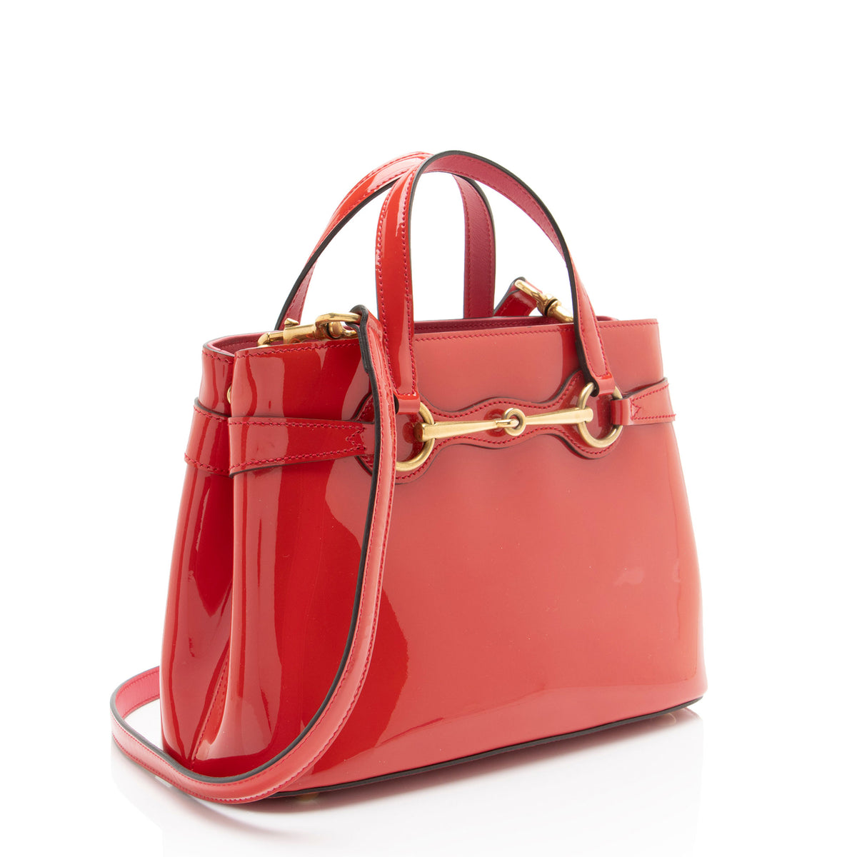 Gucci Patent Leather Bright Bit Small Tote