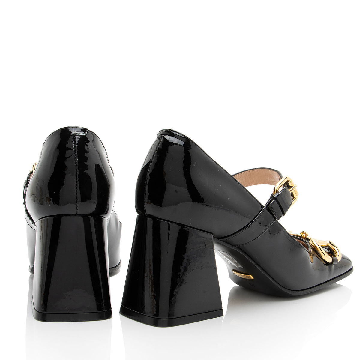 Gucci Patent Leather Horsebit Mary Jane Pumps - Size 7 / 37