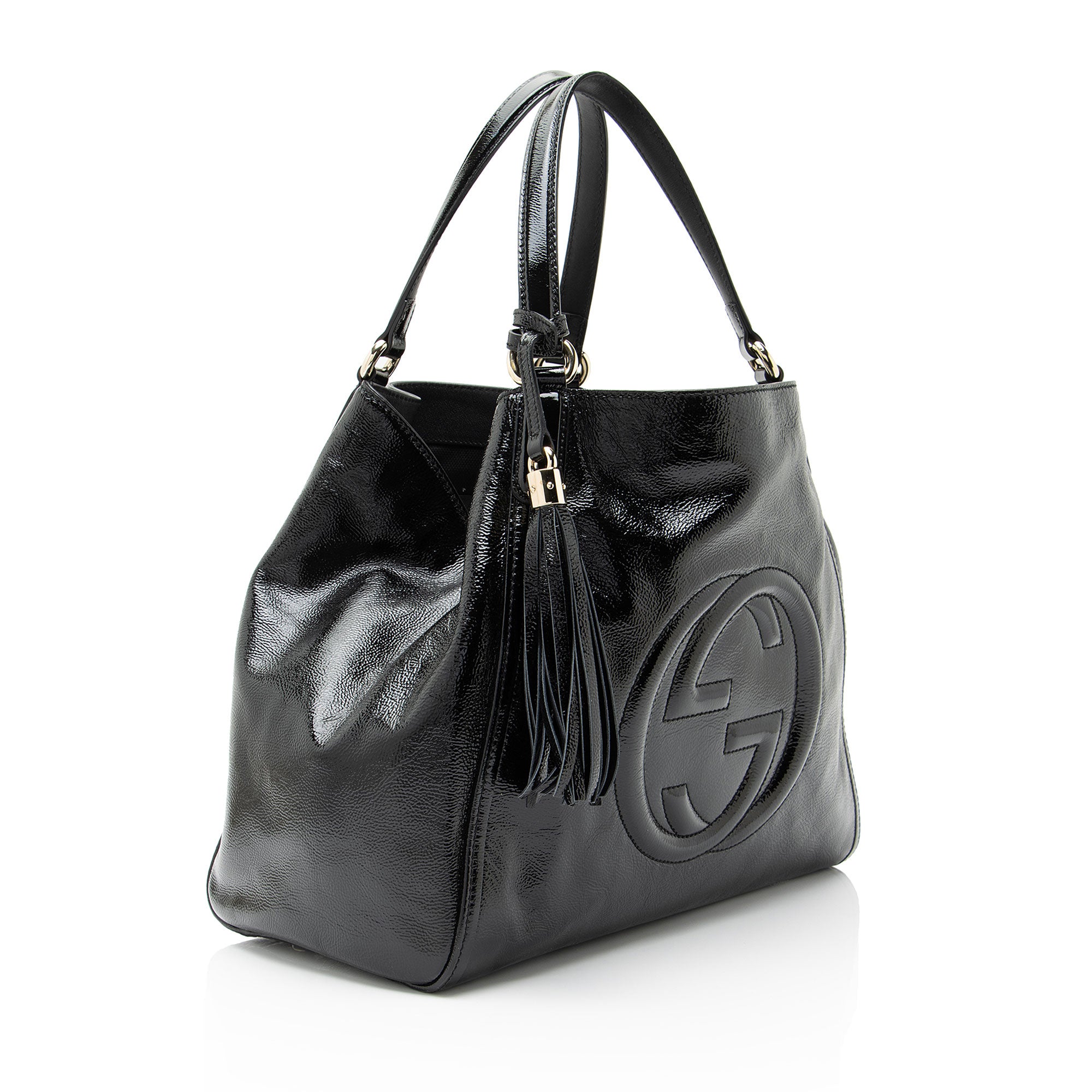 Gucci Patent Leather Soho Medium Tote