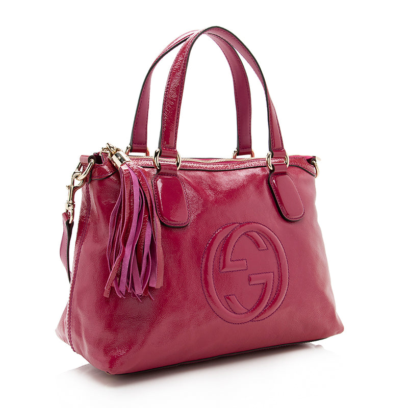 Gucci Patent Leather Soho Working Tote (SHF-17644)