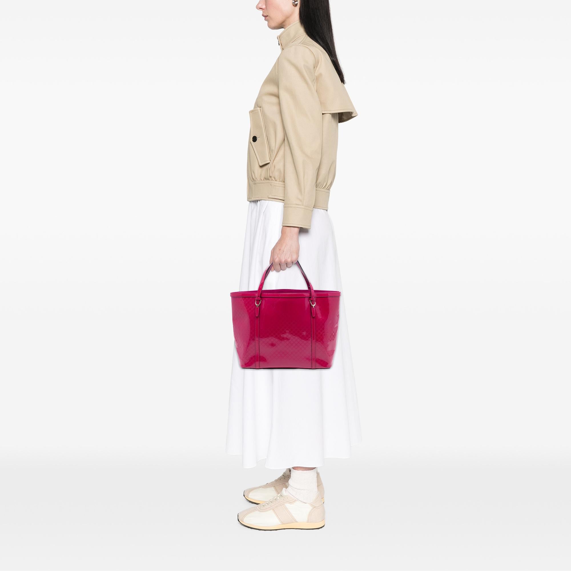 Gucci Patent Microguccissima Nice Tote