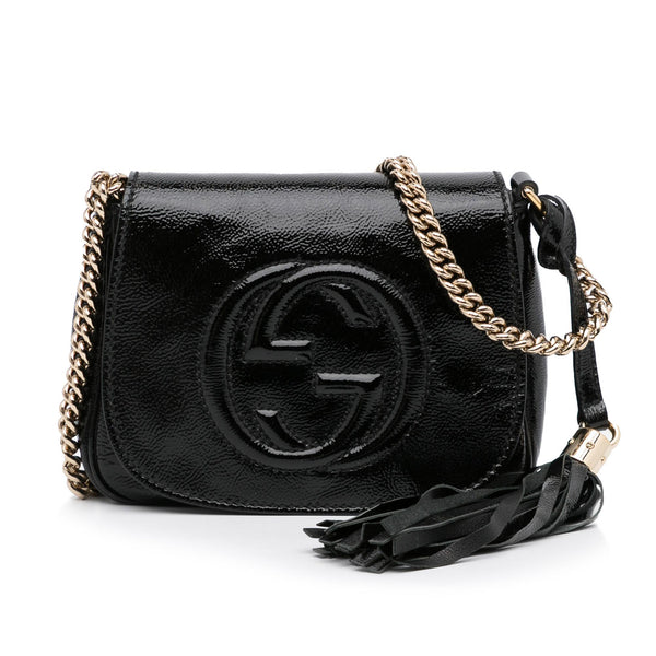 Gucci Patent Soho Flap Crossbody Bag (SHG-EIjZmu)