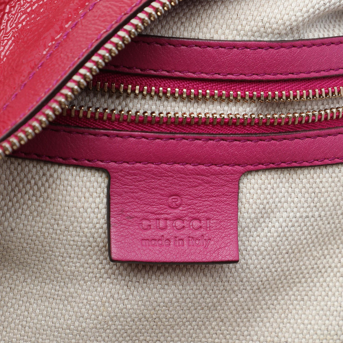 Gucci Patent Soho Shoulder Bag