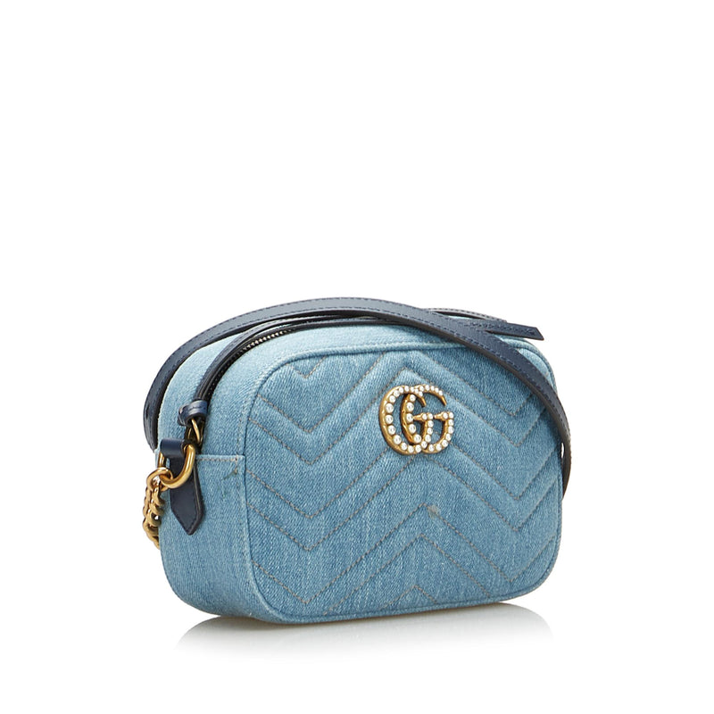 Gucci Pearly GG Marmont Matelasse Crossbody Bag (SHG-PJCqOG)