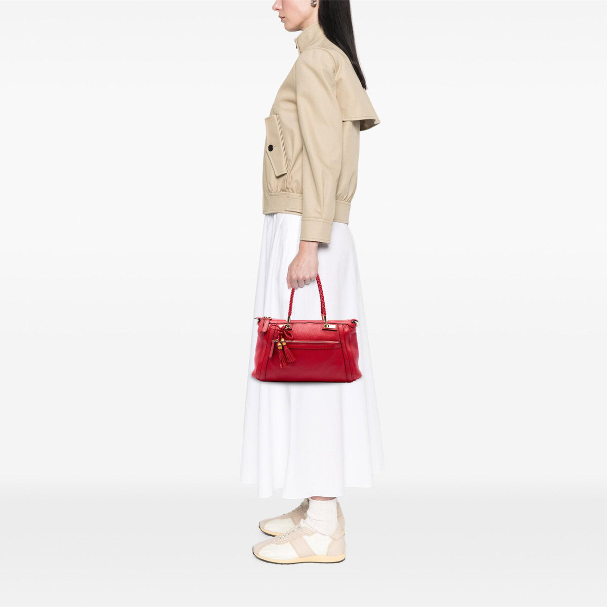 Gucci Pebbled Calfskin Bella Satchel