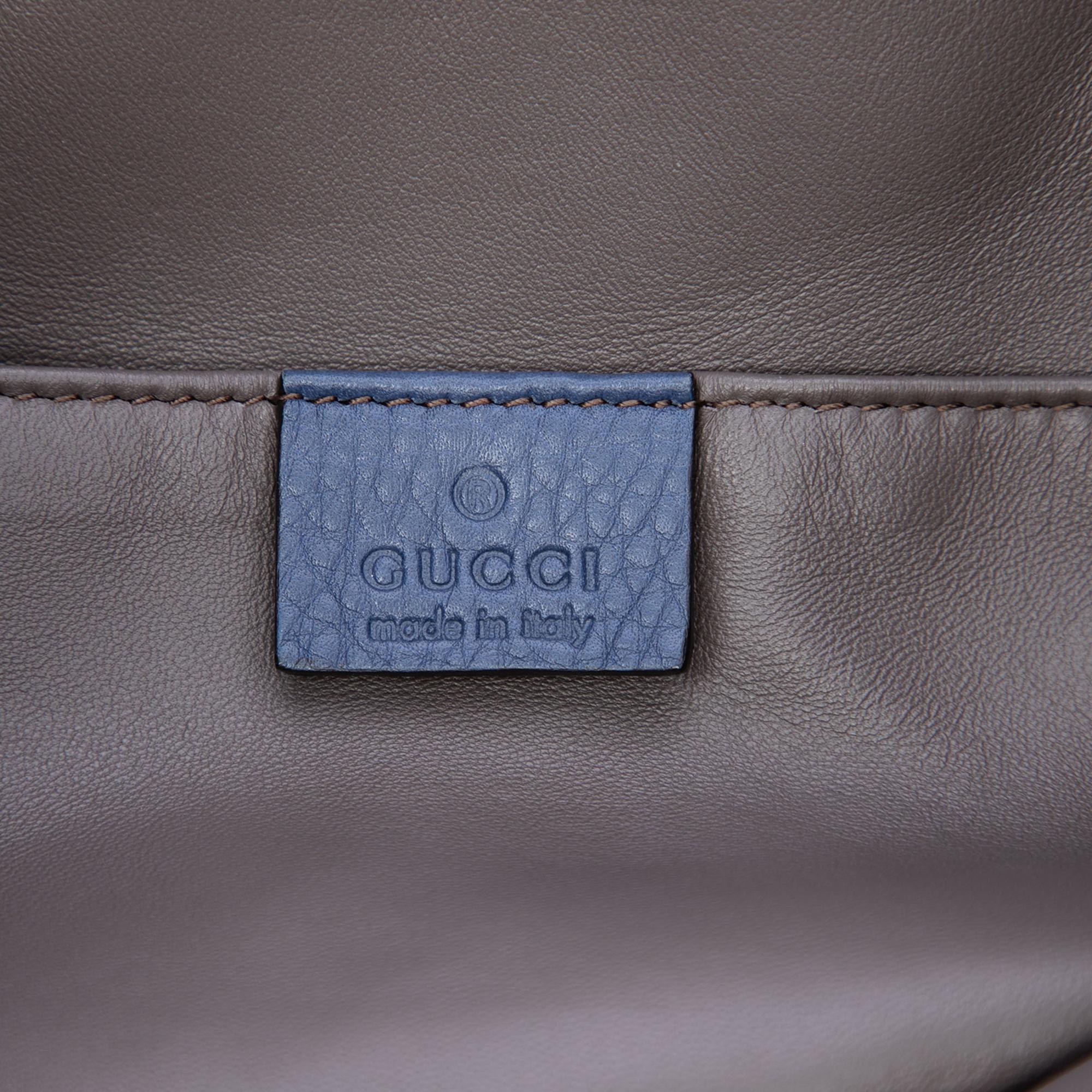 Gucci Pebbled Calfskin Miss Bamboo Tassel Bucket Bag