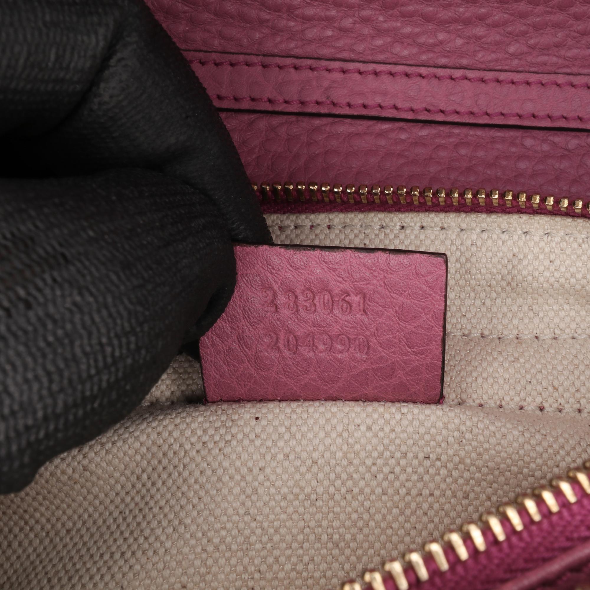 Gucci Pebbled Calfskin Piston Broadway Evening Bag