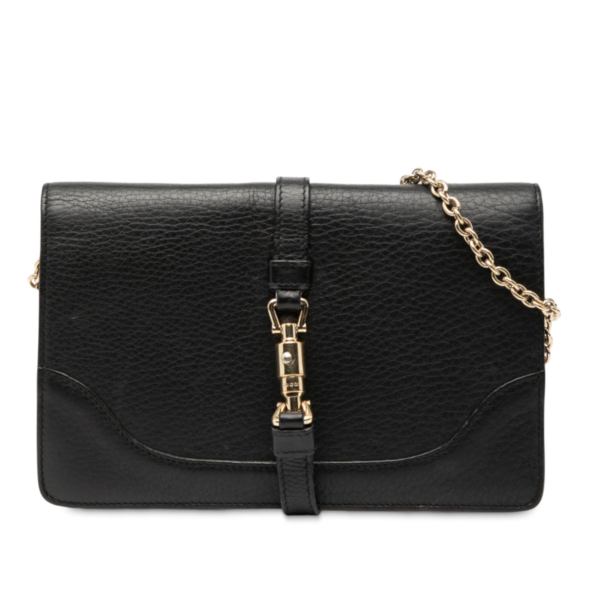 Gucci Pebbled Calfskin Piston Broadway Evening Bag
