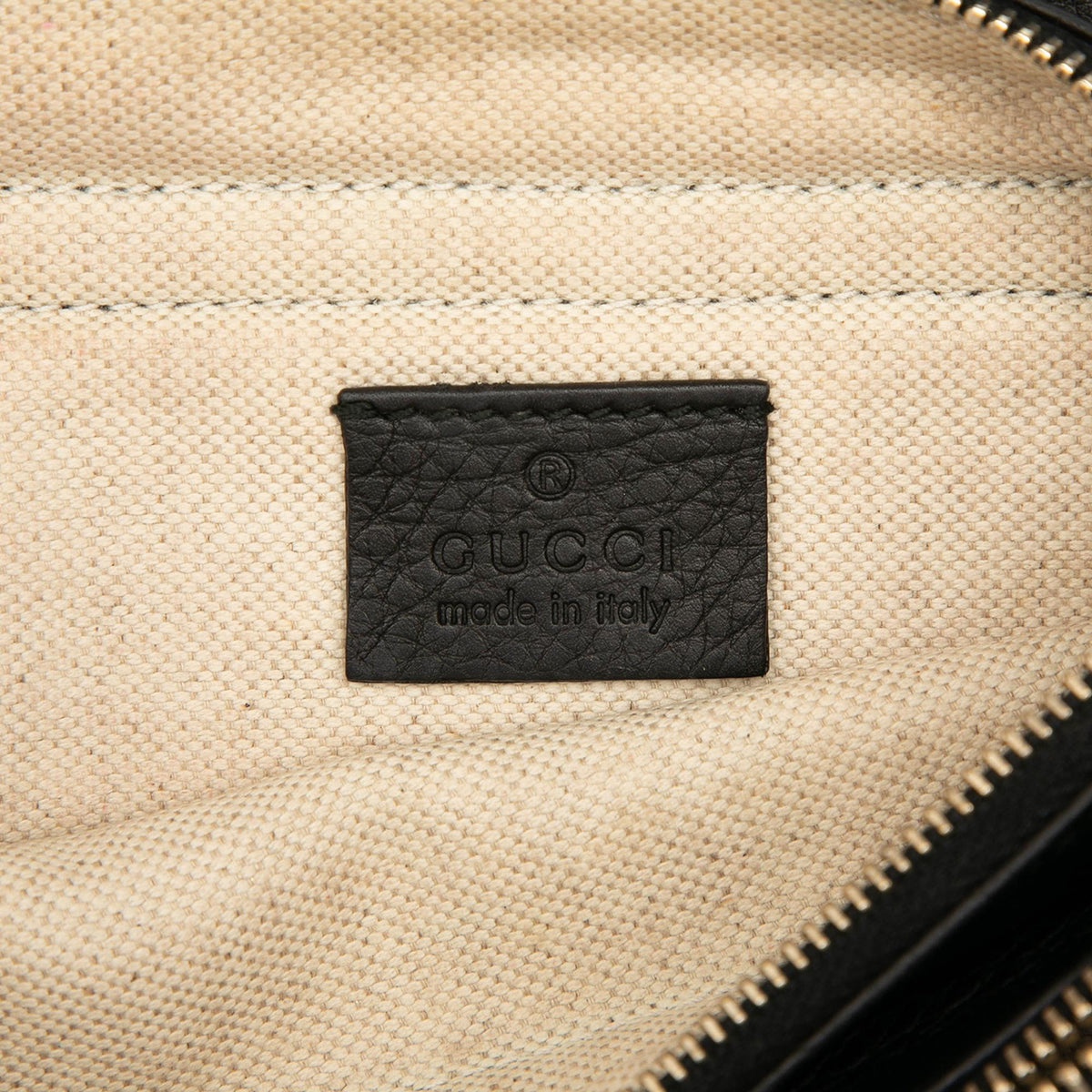 Gucci Pebbled Calfskin Piston Broadway Evening Bag