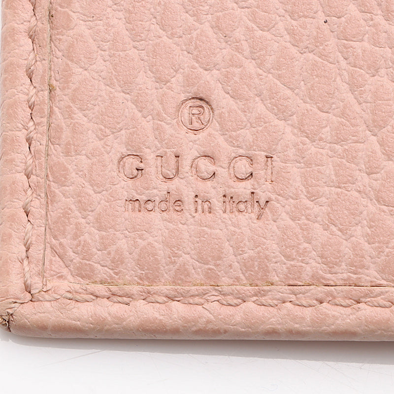 Gucci Pebbled Leather GG Marmont French Wallet (SHF-9hNv9T)