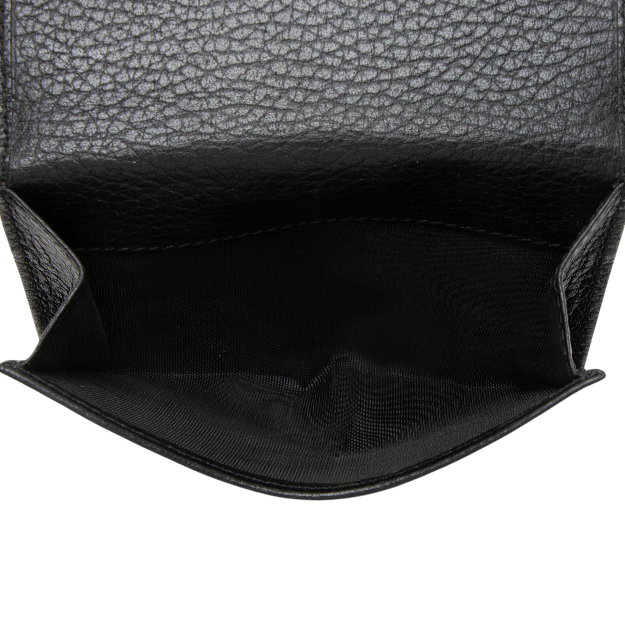 Gucci Pebbled Leather GG Marmont French Wallet