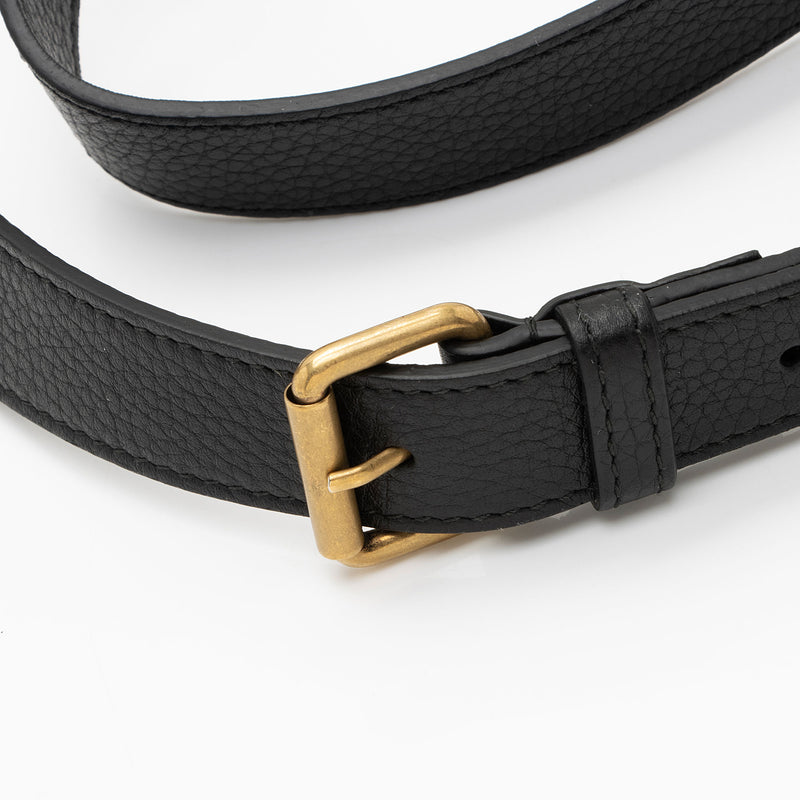 Gucci Pebbled Leather Soho Flap Belt Bag (SHF-Q9D7sL)