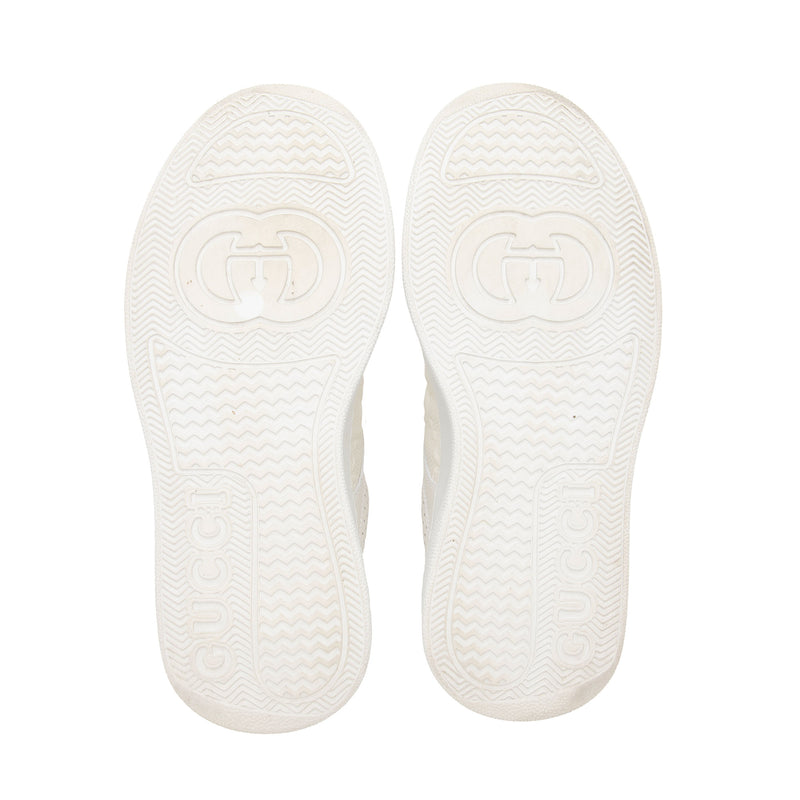 Gucci Perforated Leather GG Platform Sneakers Size 7.5 37.5 SHF A LuxeDH