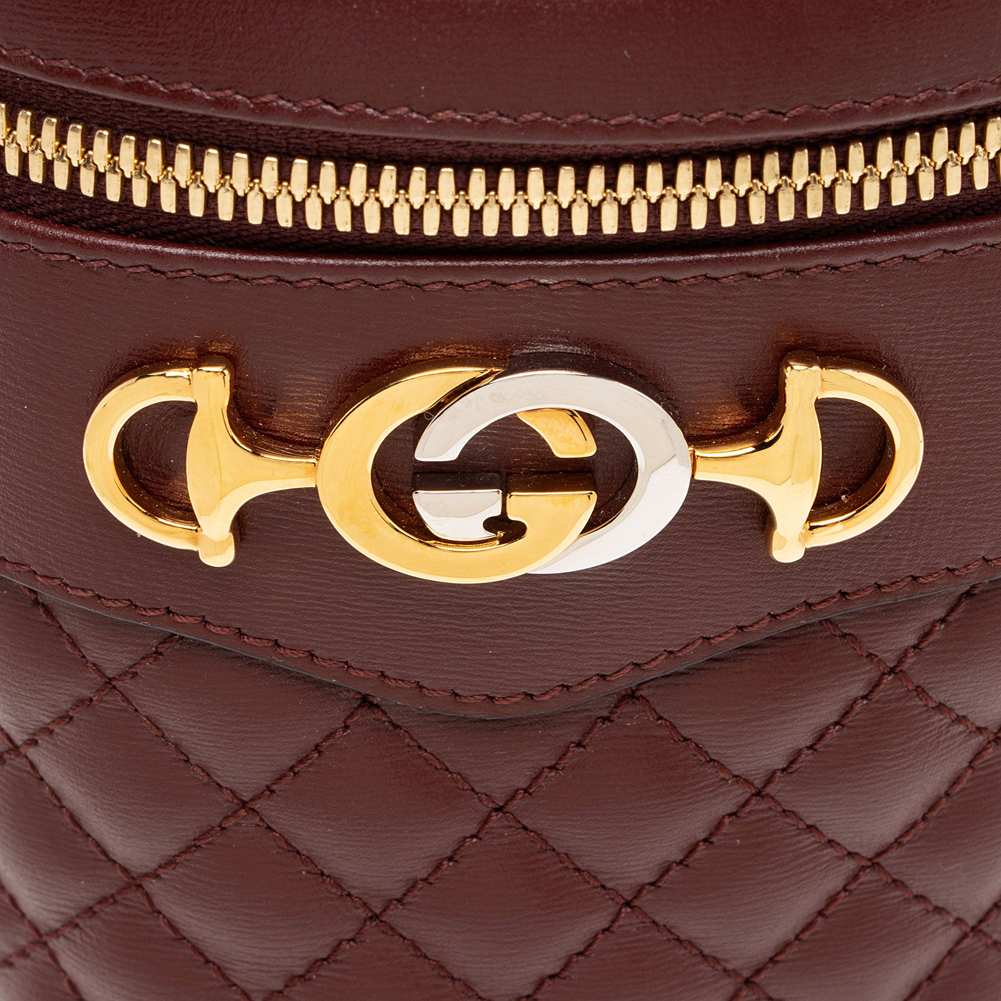 Gucci Quilted Leather Zumi Cylindrical Belt Bag