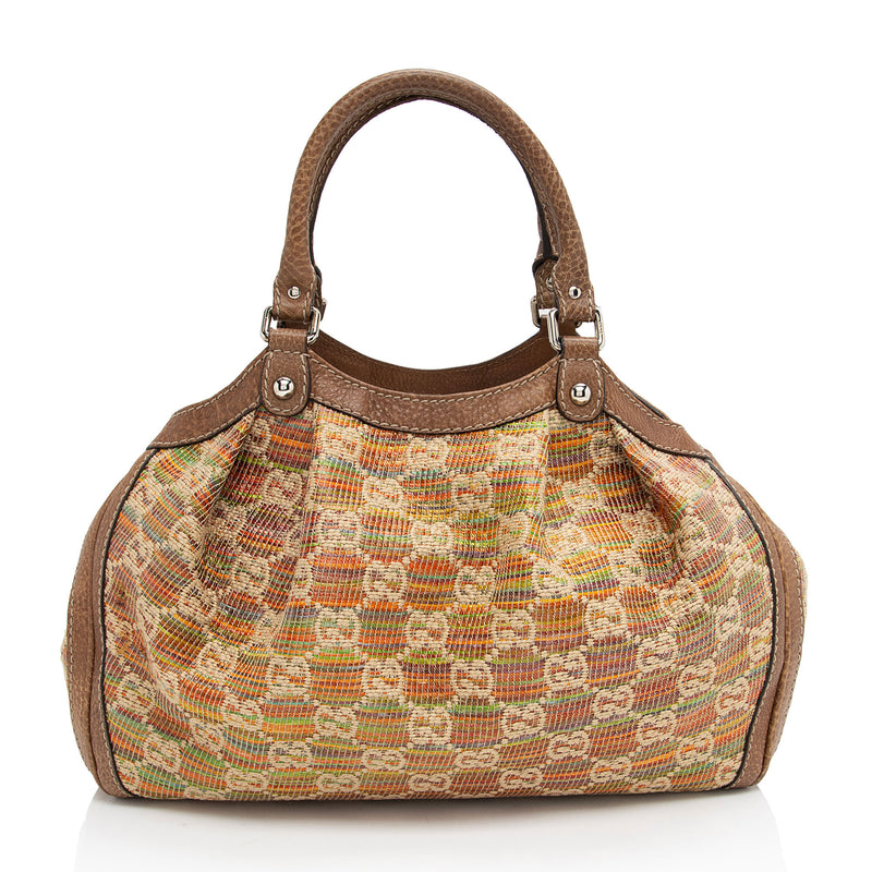 Gucci Raffia Sukey Medium Tote SHF M16KcS LuxeDH