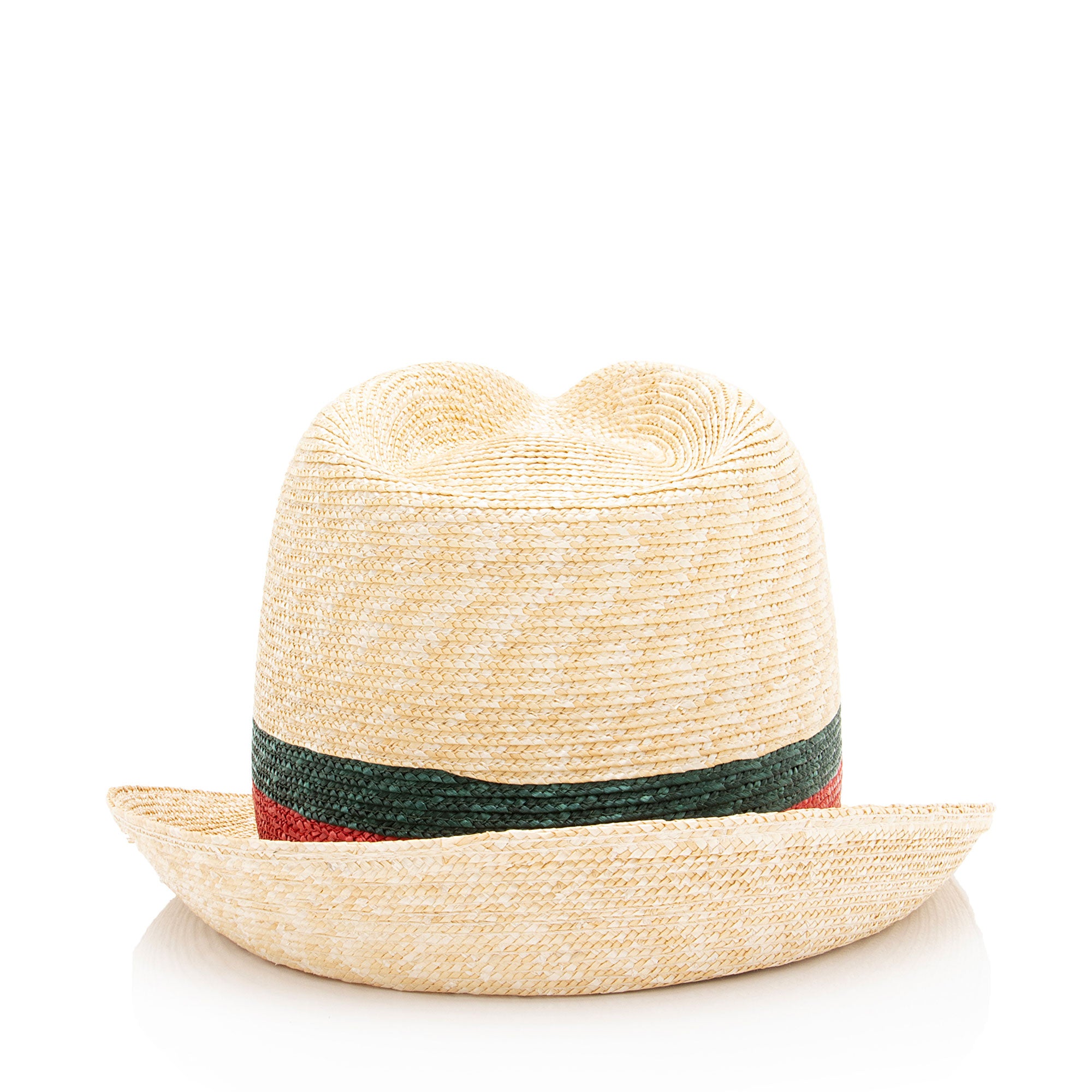 Gucci Raffia Web Fedora Hat - Size M