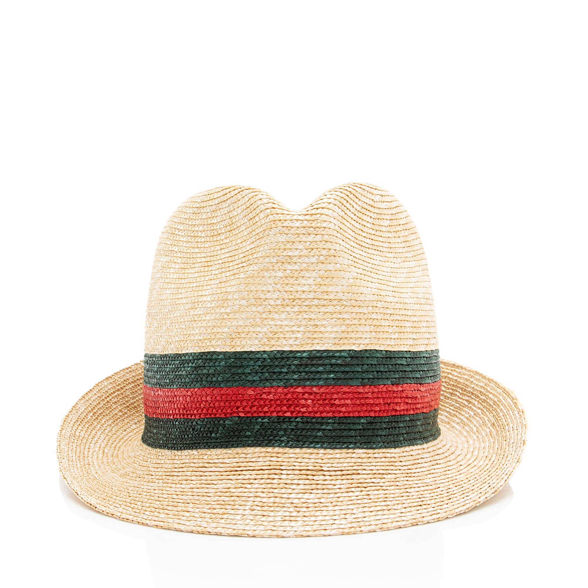 Gucci Raffia Web Fedora Hat - Size M