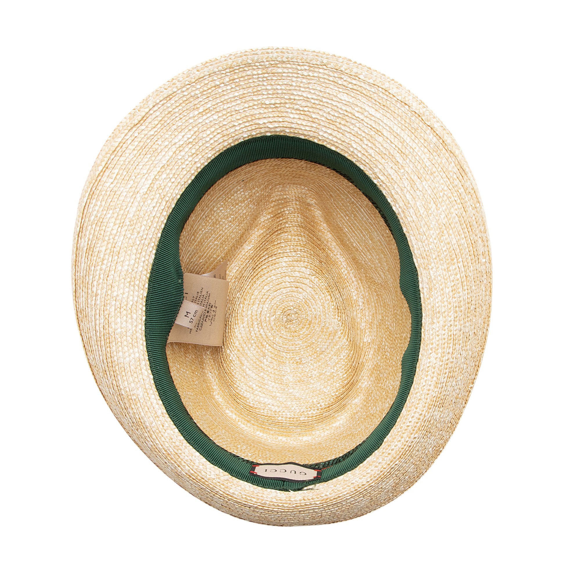 Gucci Raffia Web Fedora Hat - Size M