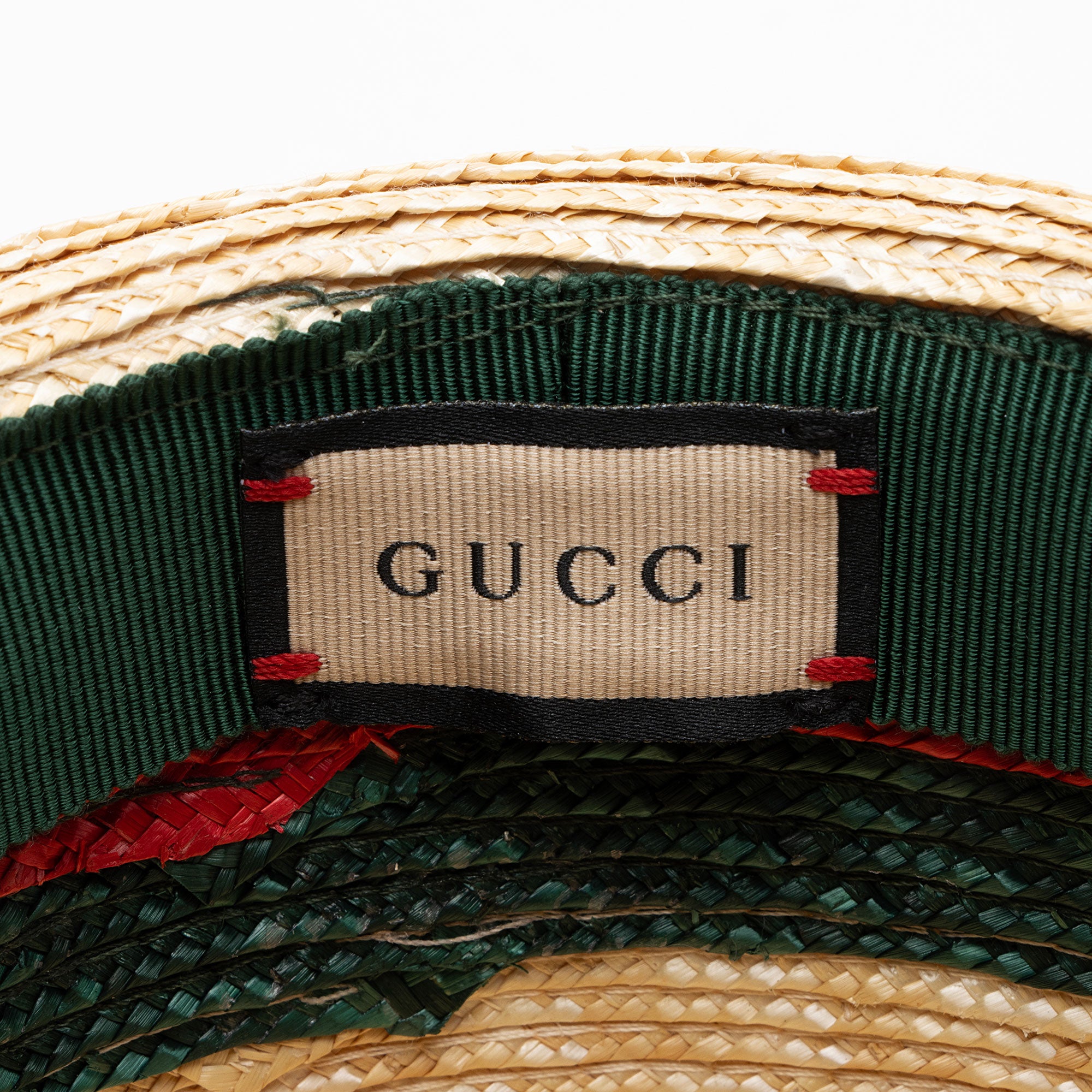 Gucci Raffia Web Fedora Hat - Size M