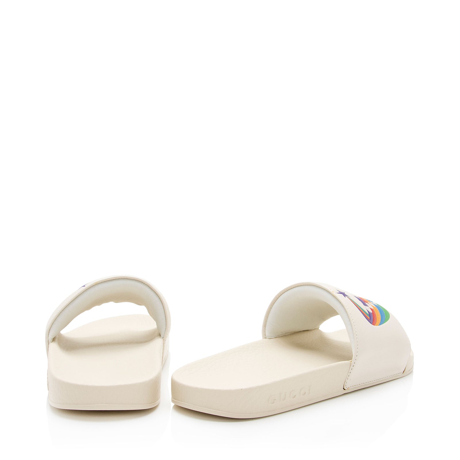 Gucci Rainbow Pursuit Slide Sandals Size 8 38 SHF L1rTfD LuxeDH