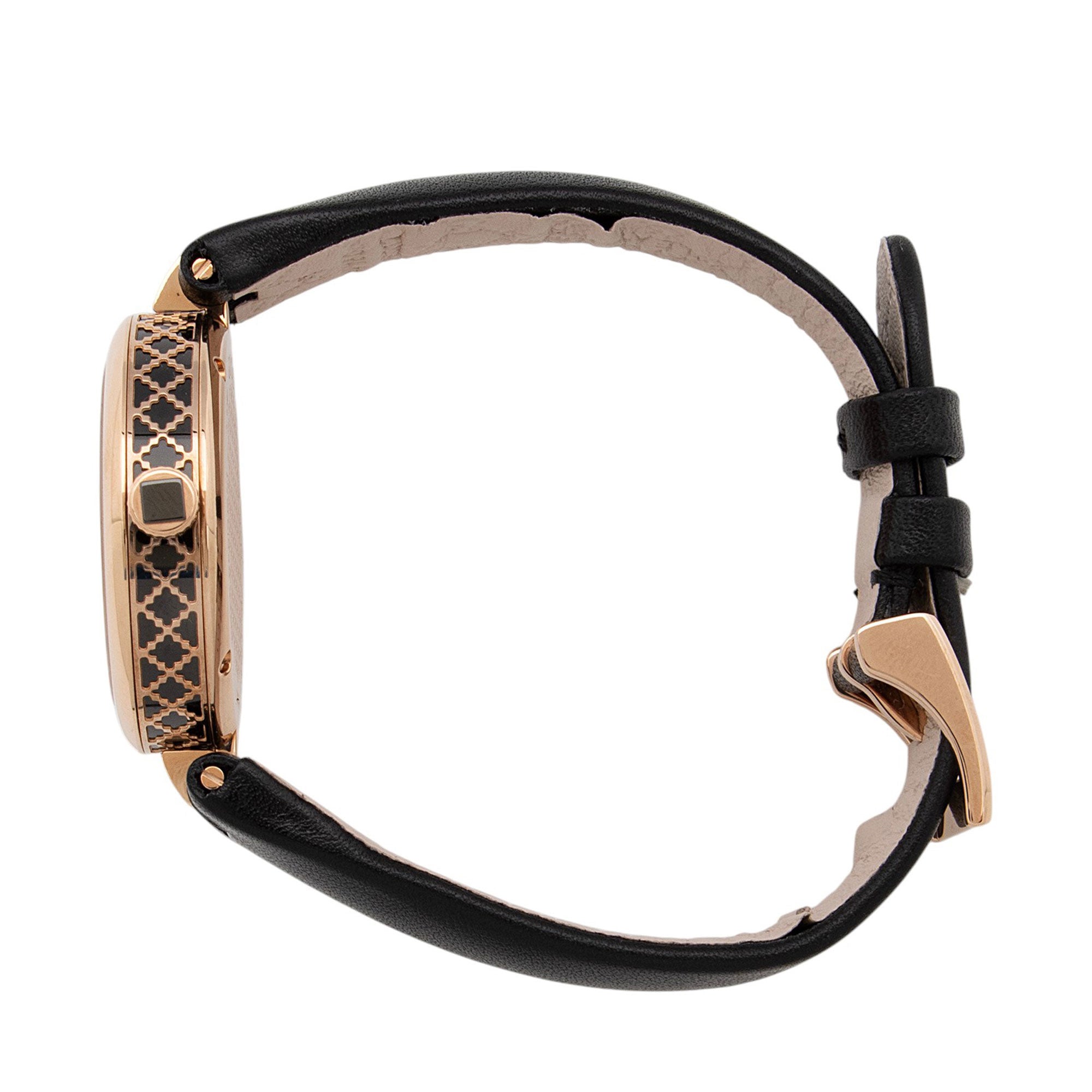 Gucci Rose Gold Leather Diamantissima 32mm Watch